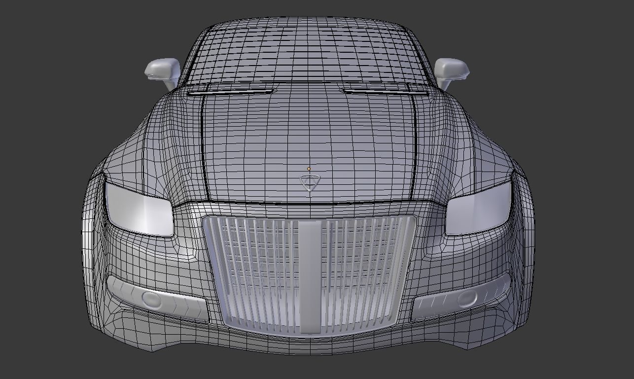 Affekta Luxuria SUV concept sport car with 3 alloy rims Low-poly 3D model_34