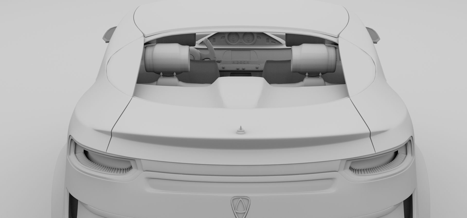 Affekta Luxuria SUV concept sport car with 3 alloy rims Low-poly 3D model_29