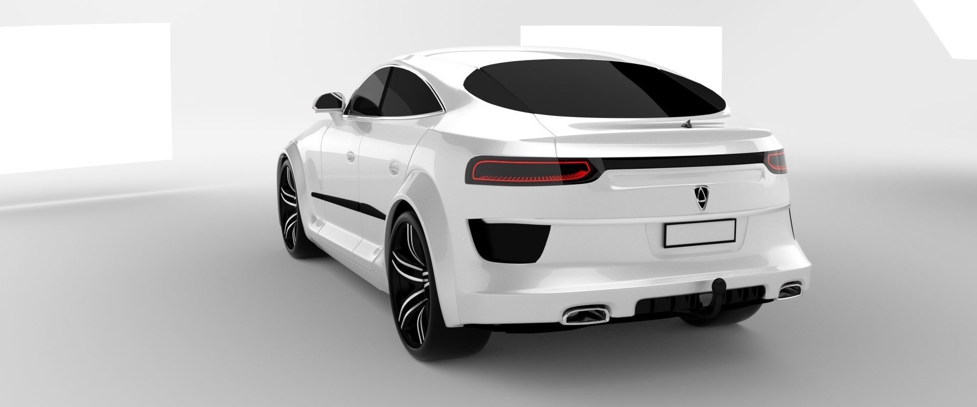 Affekta Luxuria SUV concept sport car with 3 alloy rims Low-poly 3D model_22