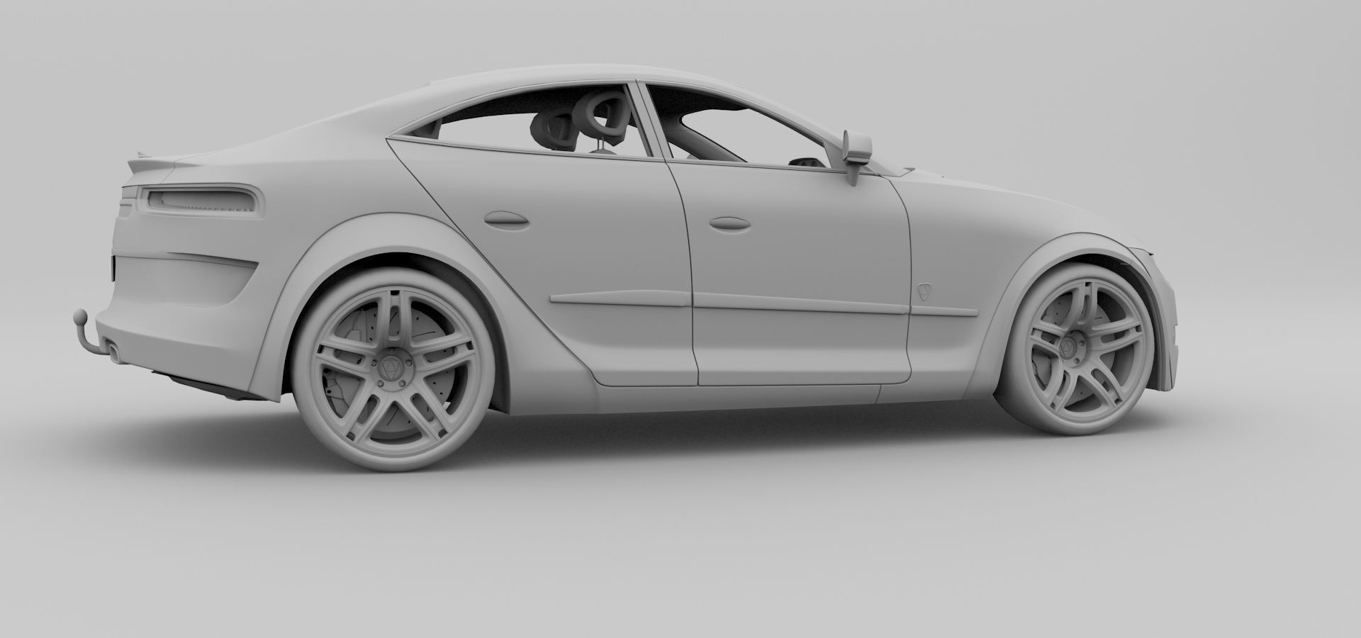 Affekta Luxuria SUV concept sport car with 3 alloy rims Low-poly 3D model_24