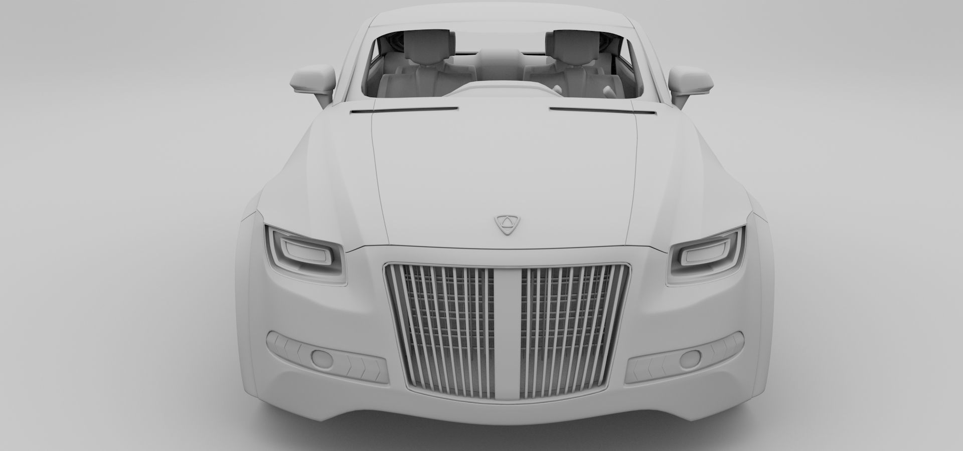 Affekta Luxuria SUV concept sport car with 3 alloy rims Low-poly 3D model_23