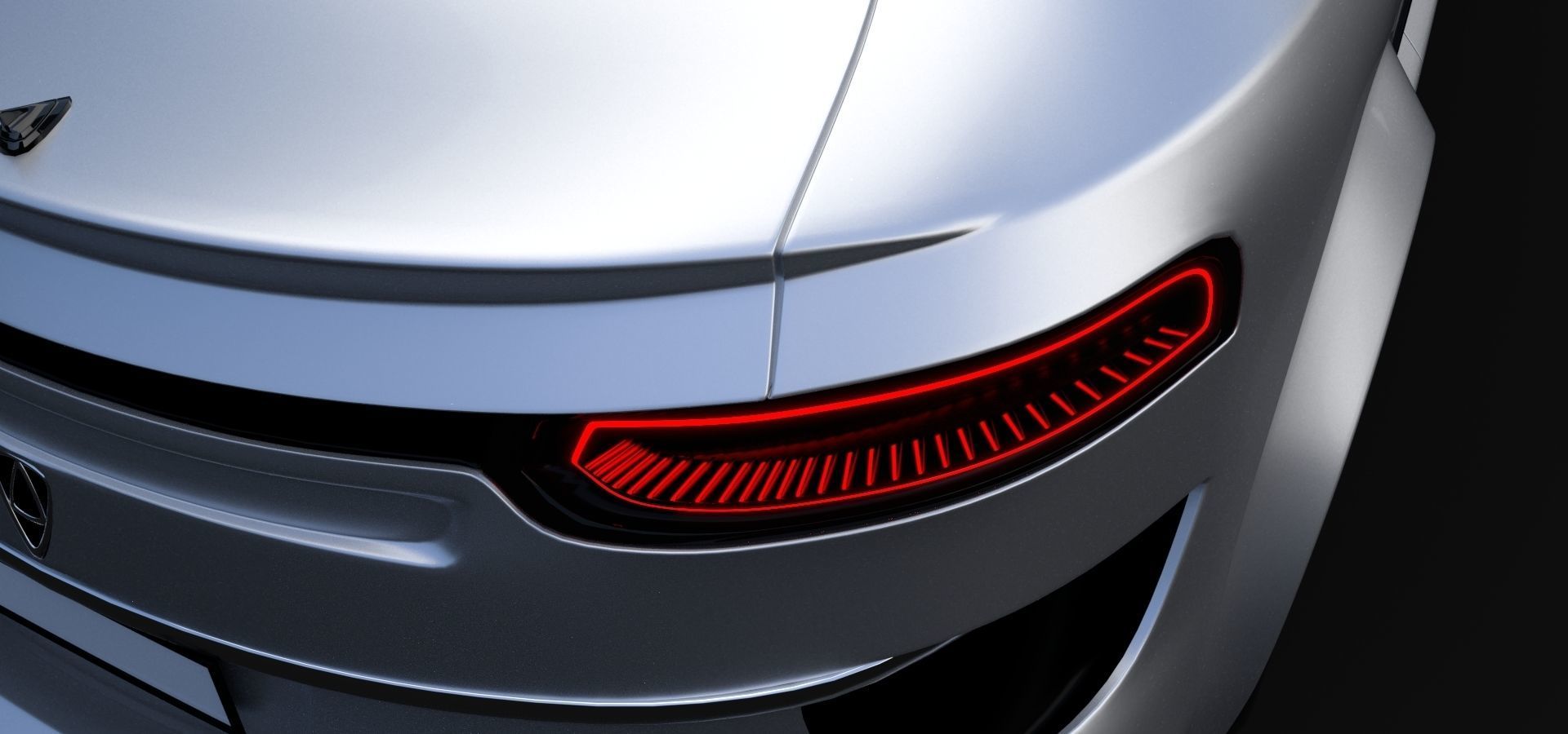 Affekta Luxuria SUV concept sport car with 3 alloy rims Low-poly 3D model_18