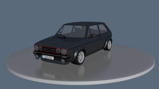 Volkswagen Golf Low-poly 3D model