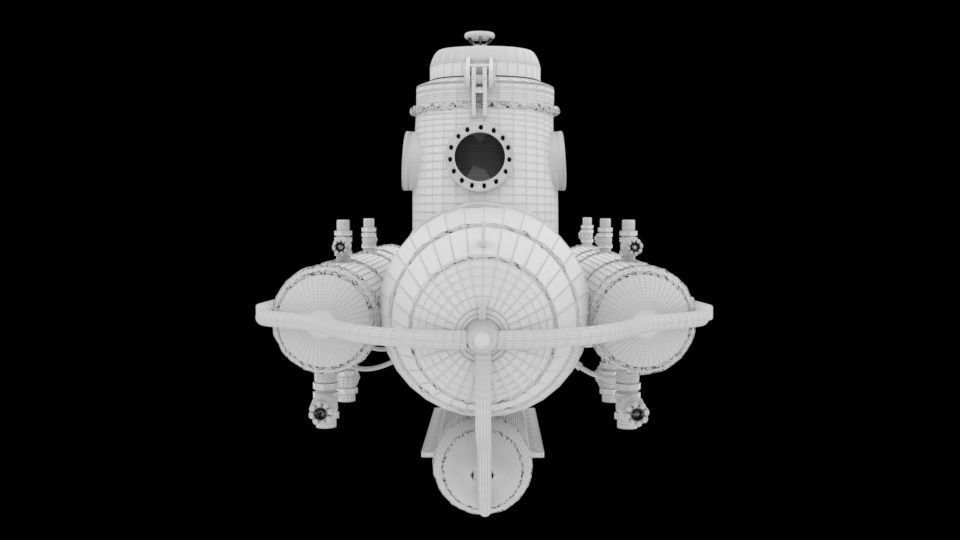 Submarine 3D model_7