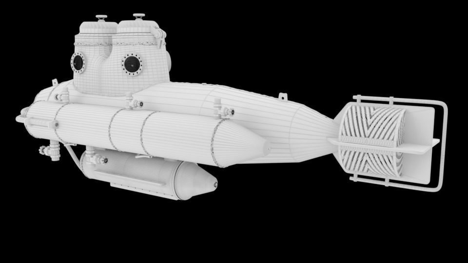 Submarine 3D model_6