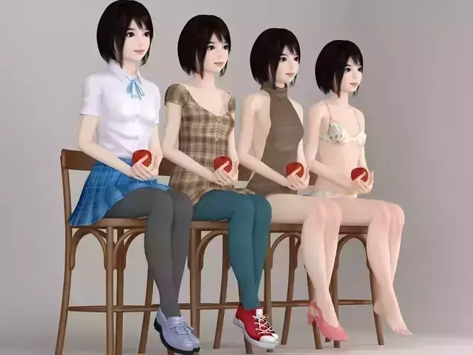 Chiharu various outfit pose 03