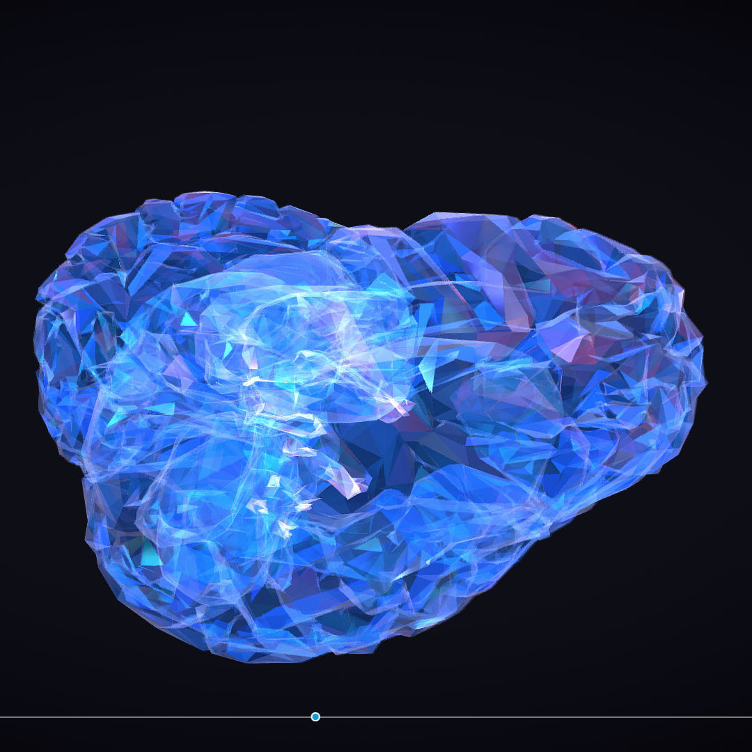 Brain Roentgen Low Polygon Art Medical Low-poly 3D model_4
