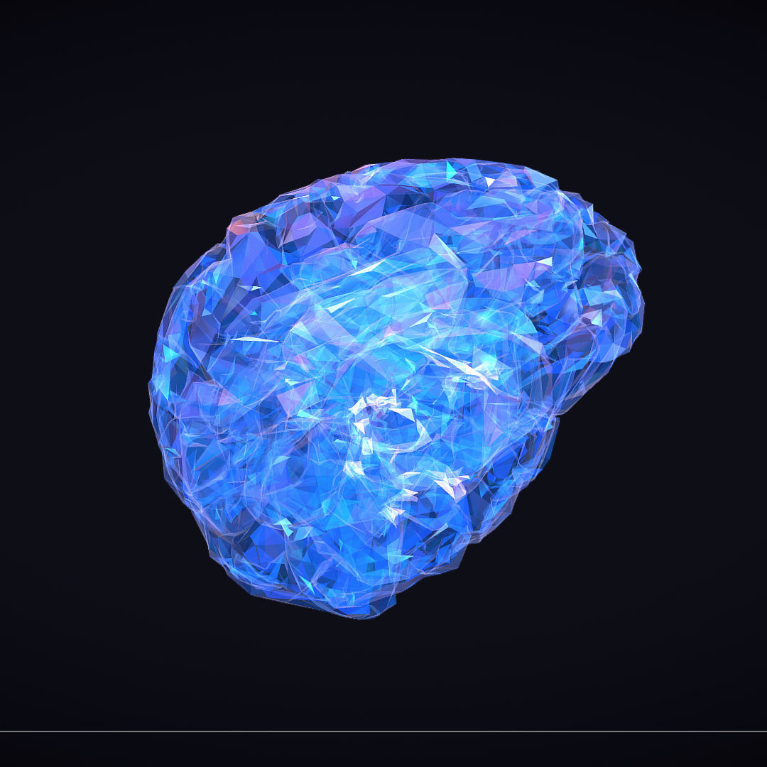 Brain Roentgen Low Polygon Art Medical Low-poly 3D model_20