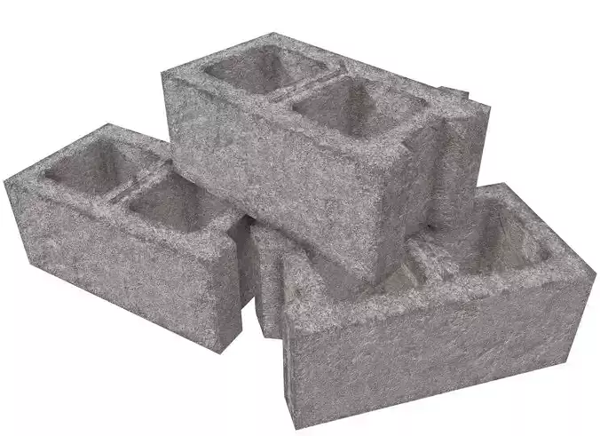 Cinder Block - PBR - Game Ready Low-poly 3D model