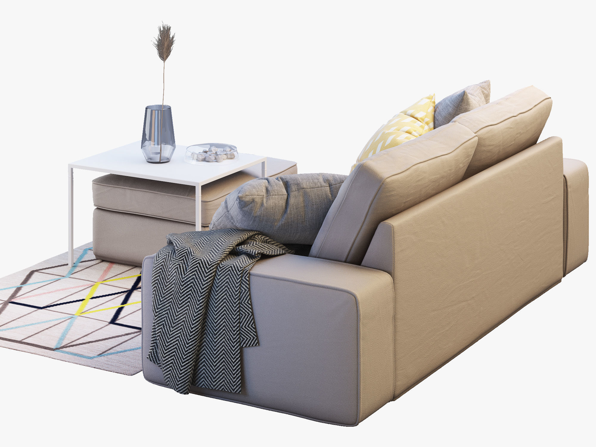 Two-seat sofaKIVIK 2 Ikea 3D model_8