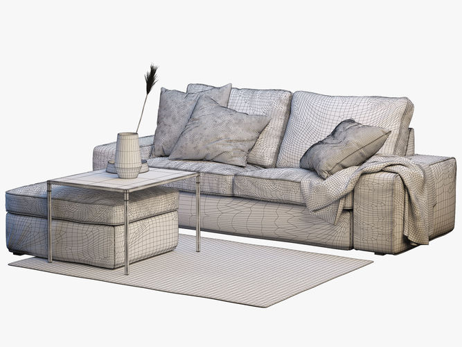 Two-seat sofaKIVIK 2 Ikea 3D model 6