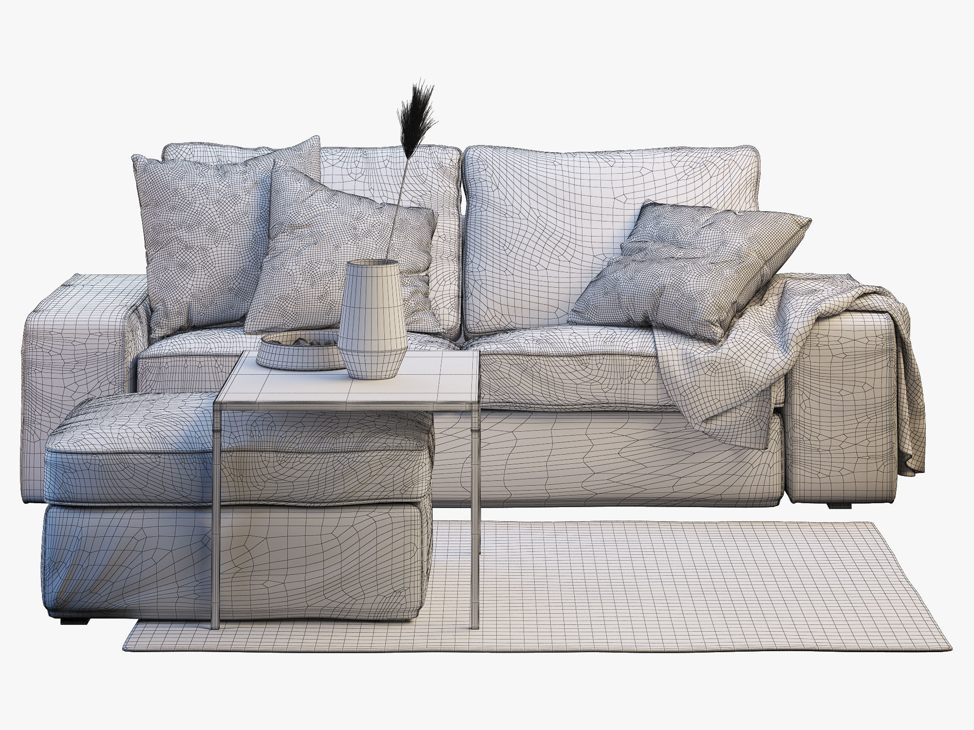 Two-seat sofaKIVIK 2 Ikea 3D model_2