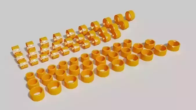 12mm with golden rings