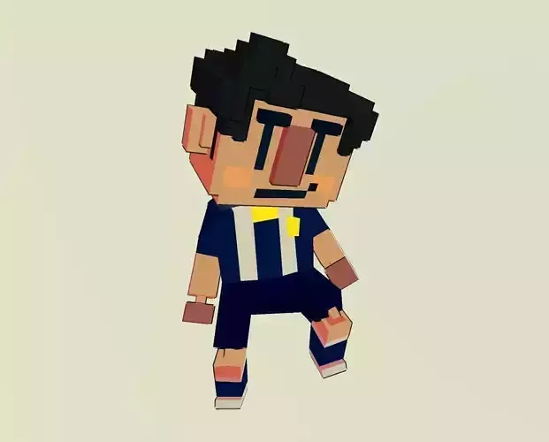 Soccer character in shirt and shorts