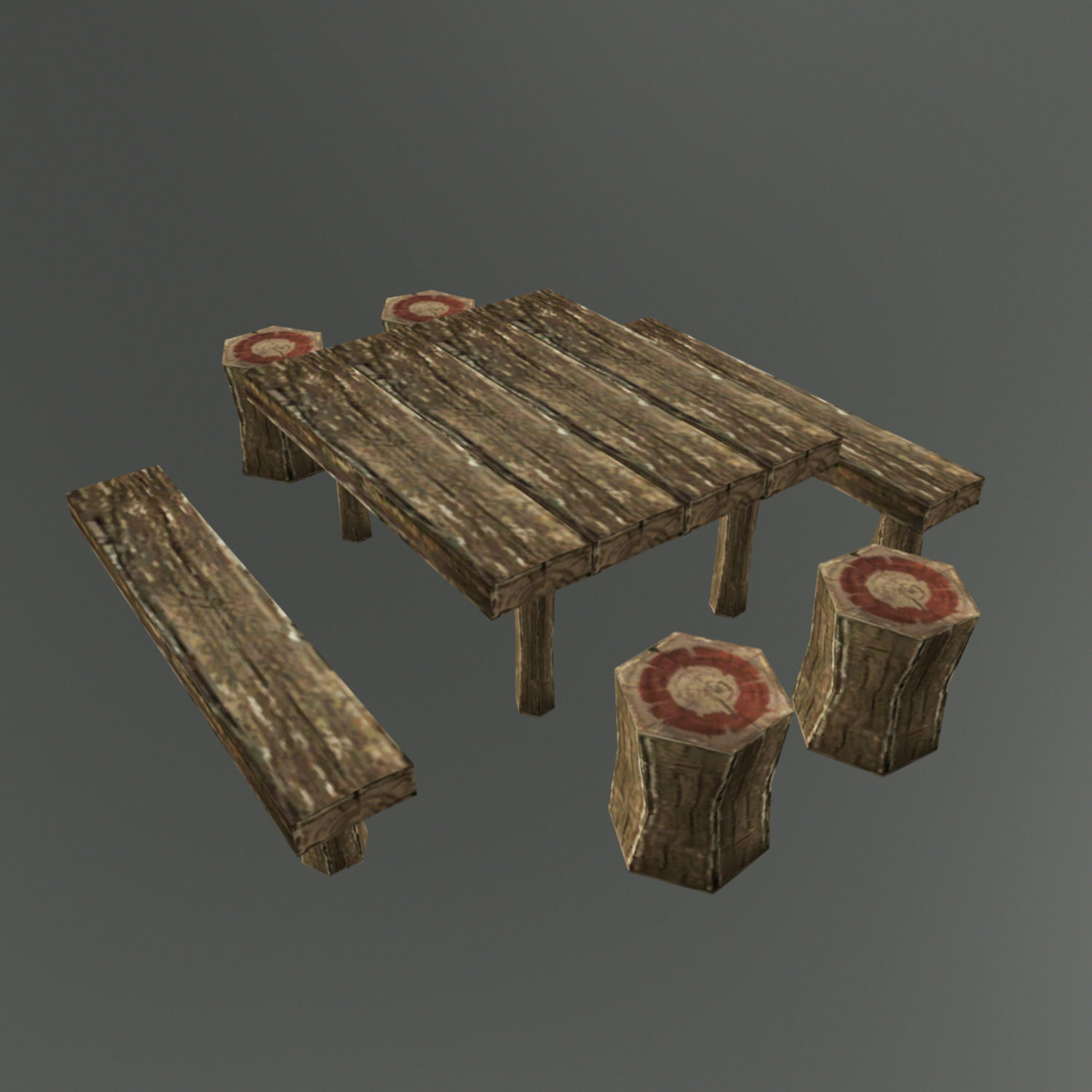 Medieval Village Props Set Collection Low-poly 3D model_28