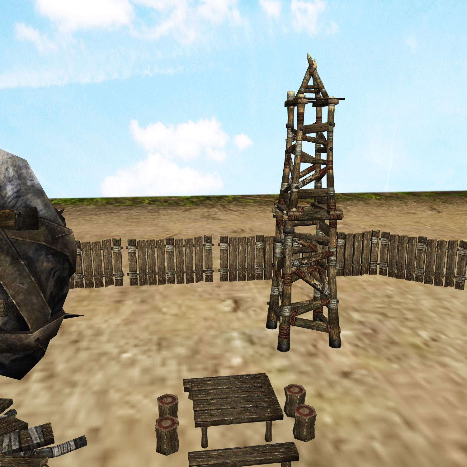 Medieval Village Props Set Collection Low-poly 3D model_5