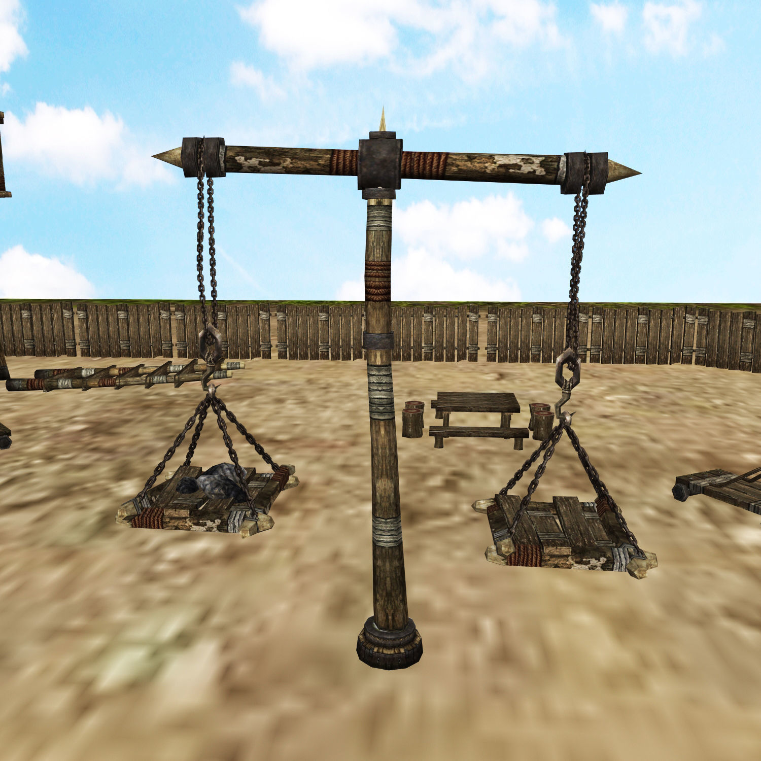 Medieval Village Props Set Collection Low-poly 3D model_6