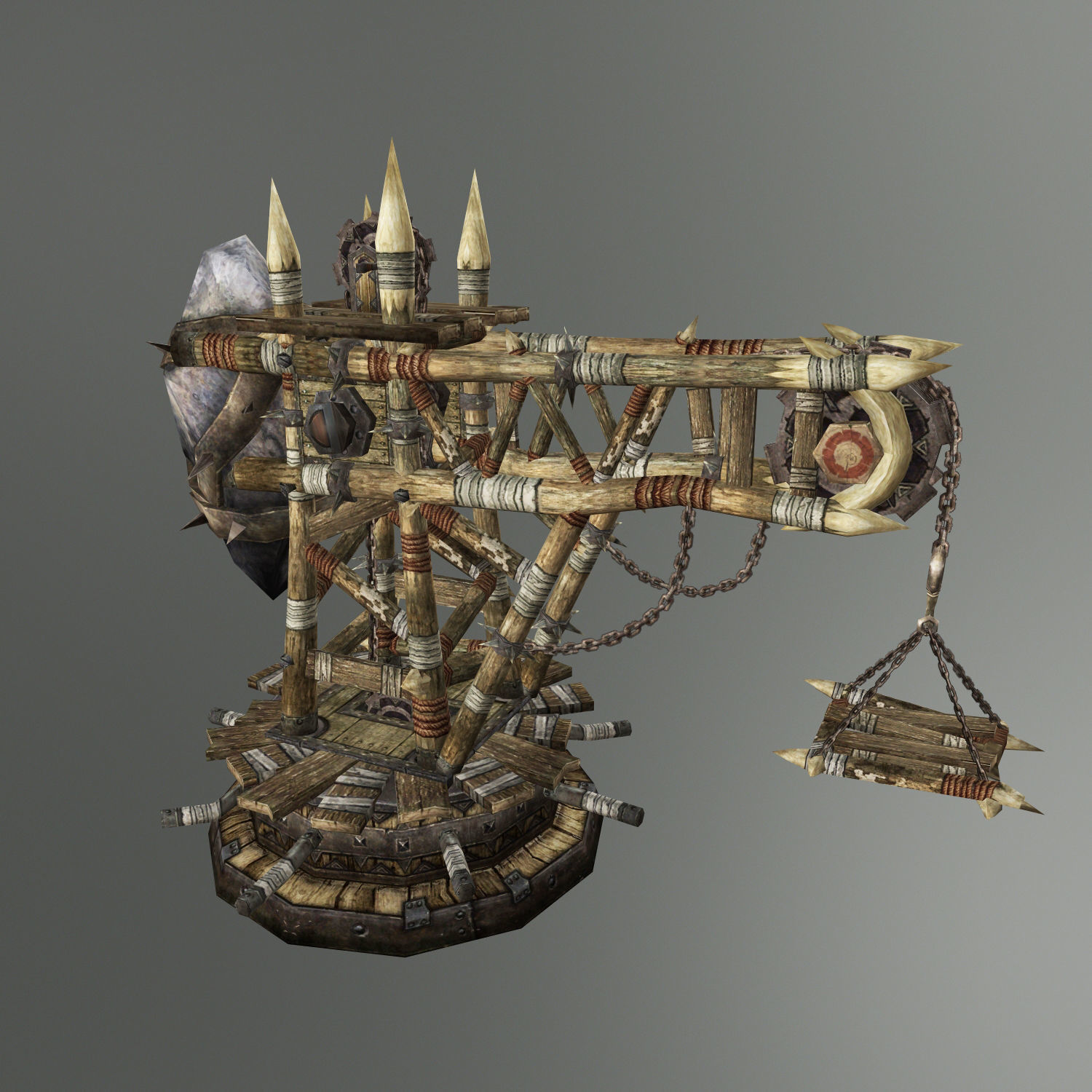 Medieval Village Props Set Collection Low-poly 3D model_17