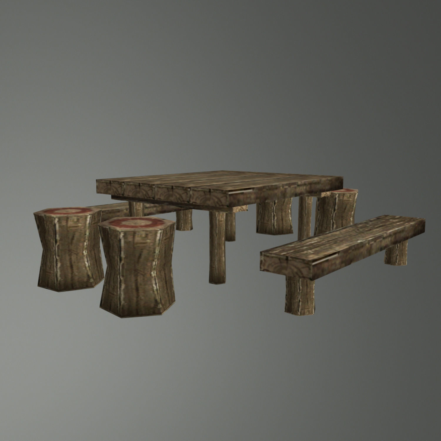 Medieval Village Props Set Collection Low-poly 3D model_27