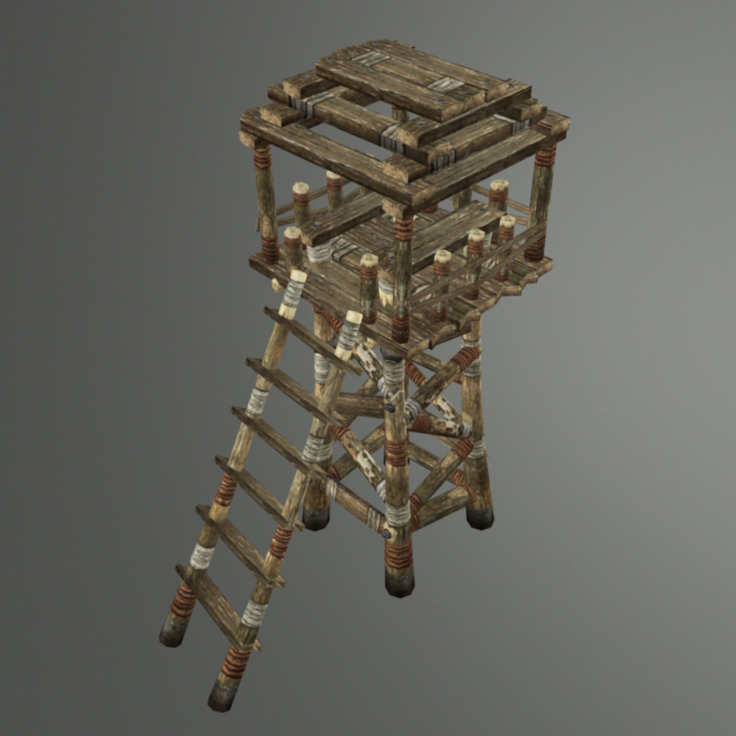 Medieval Village Props Set Collection Low-poly 3D model_13