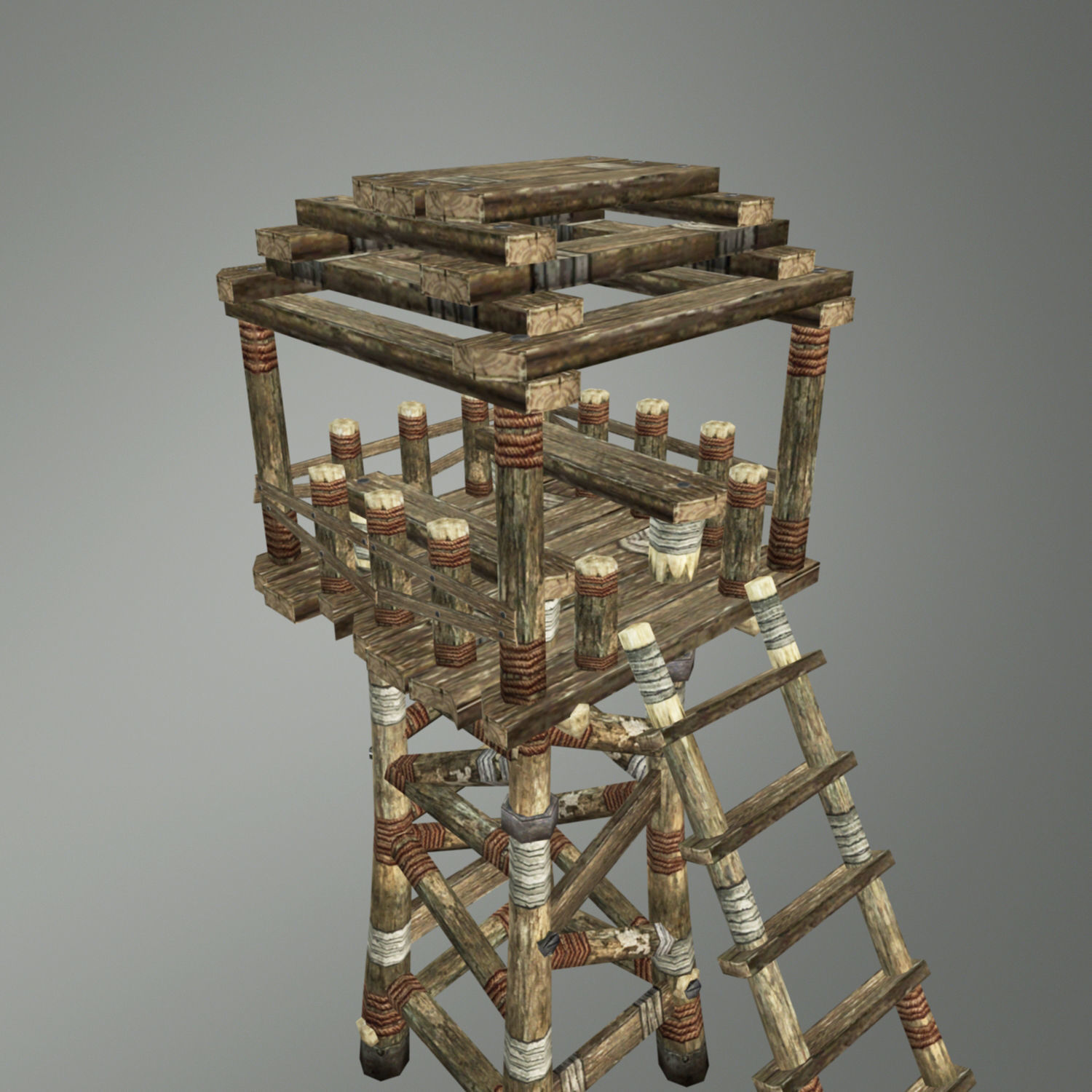 Medieval Village Props Set Collection Low-poly 3D model_12