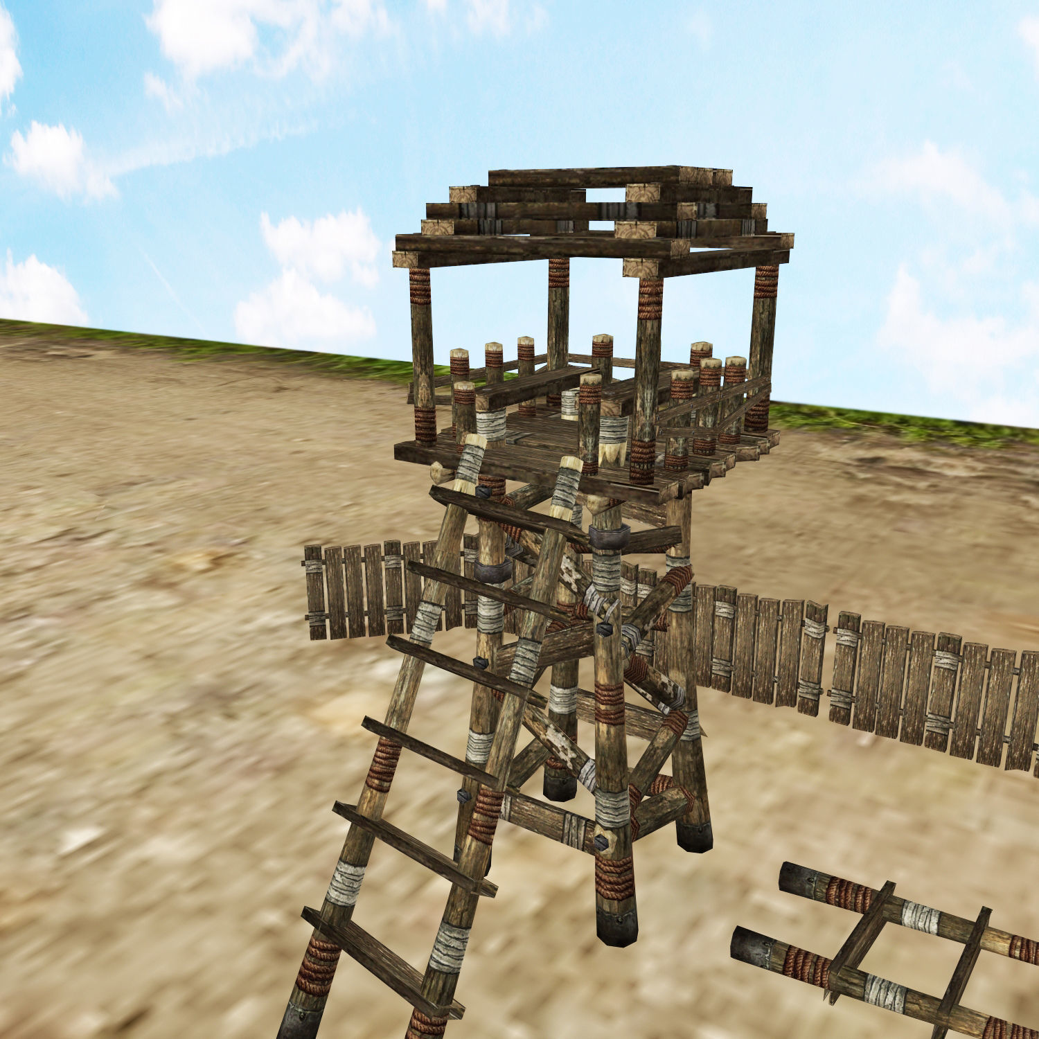 Medieval Village Props Set Collection Low-poly 3D model_4