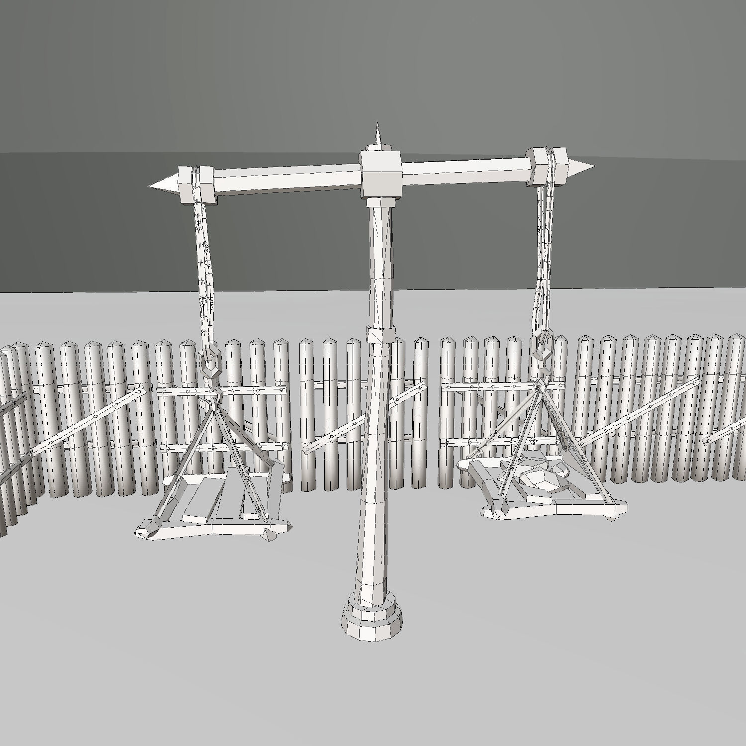 Medieval Village Props Set Collection Low-poly 3D model_45