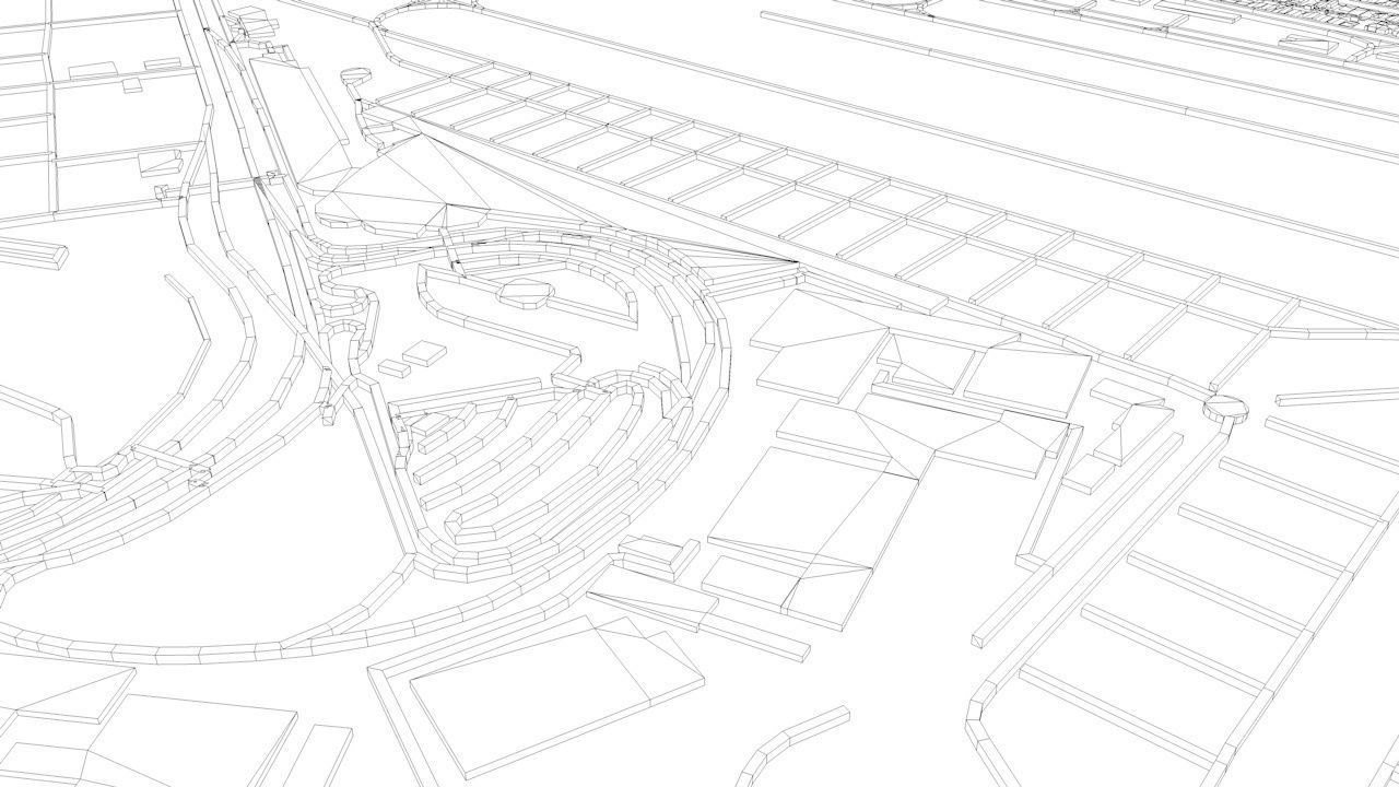 Sao Paulo Conghonas CGH Airport Roads Buildings and Public Trans 3D model_9