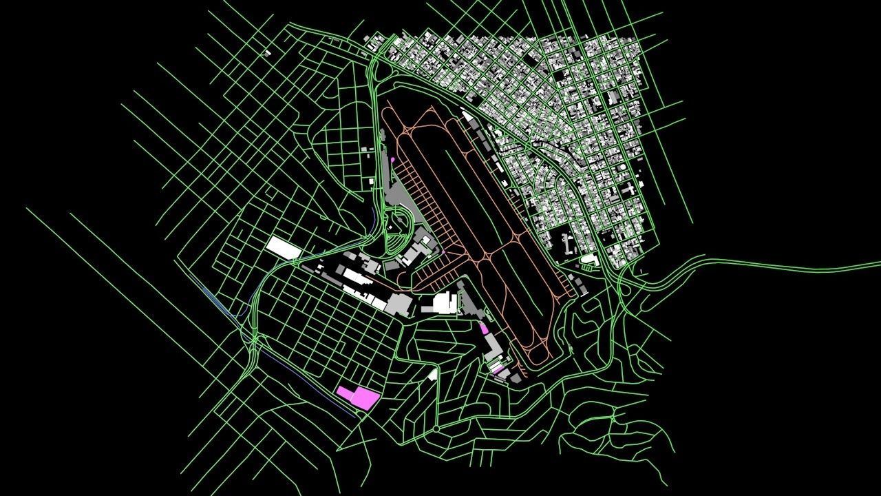 Sao Paulo Conghonas CGH Airport Roads Buildings and Public Trans 3D model_7