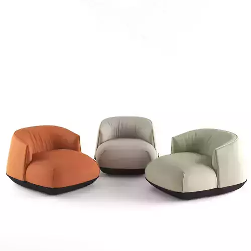 brioni-garden-armchair-kristalia three lounge chairs 3D model