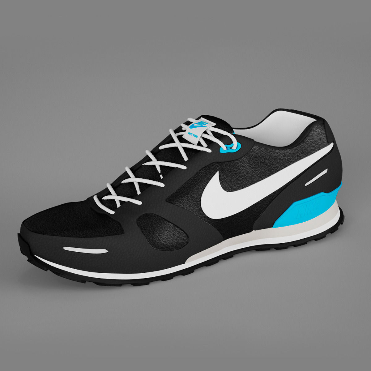 Shoes Nike Waffle Trainer 3D model_5