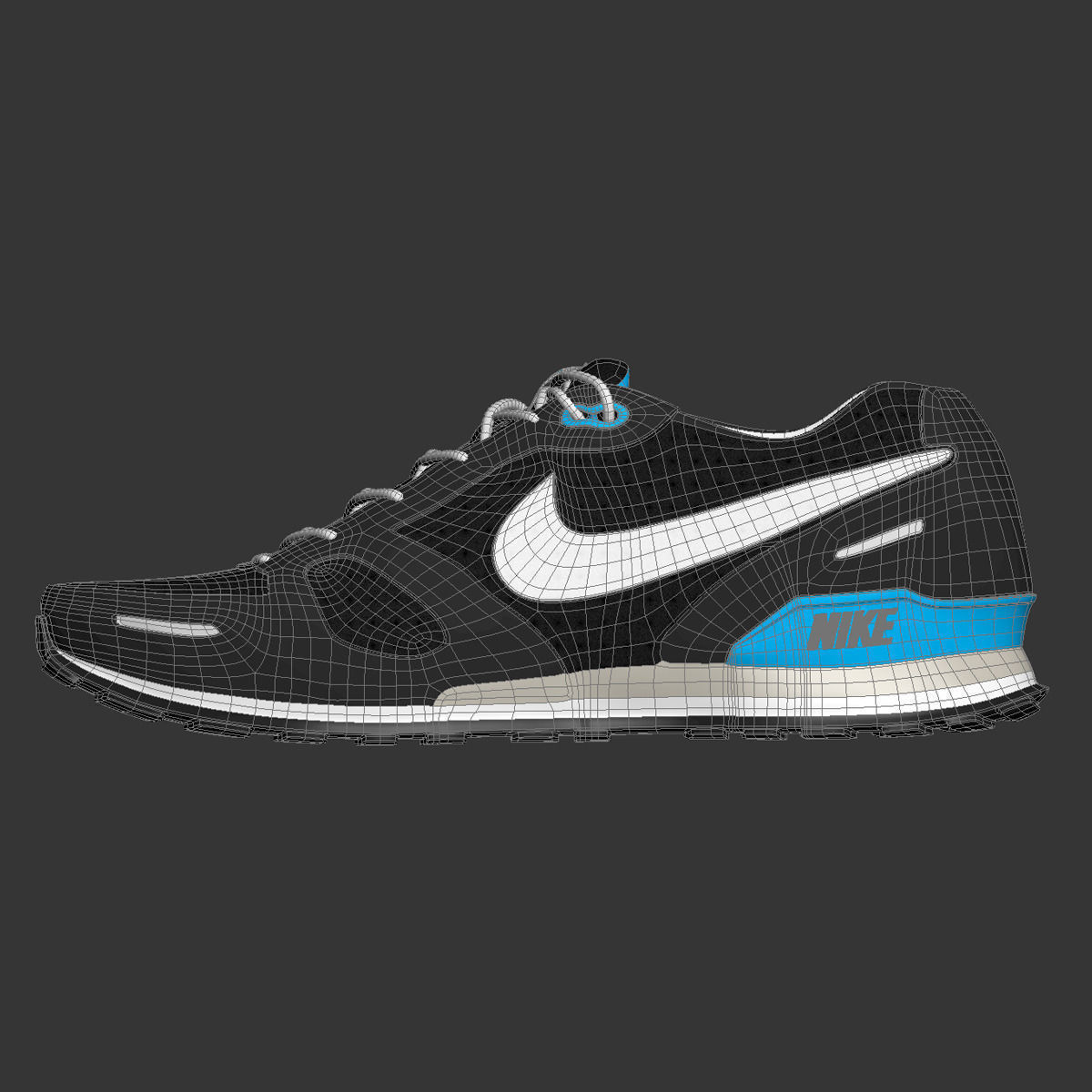 Shoes Nike Waffle Trainer 3D model_2