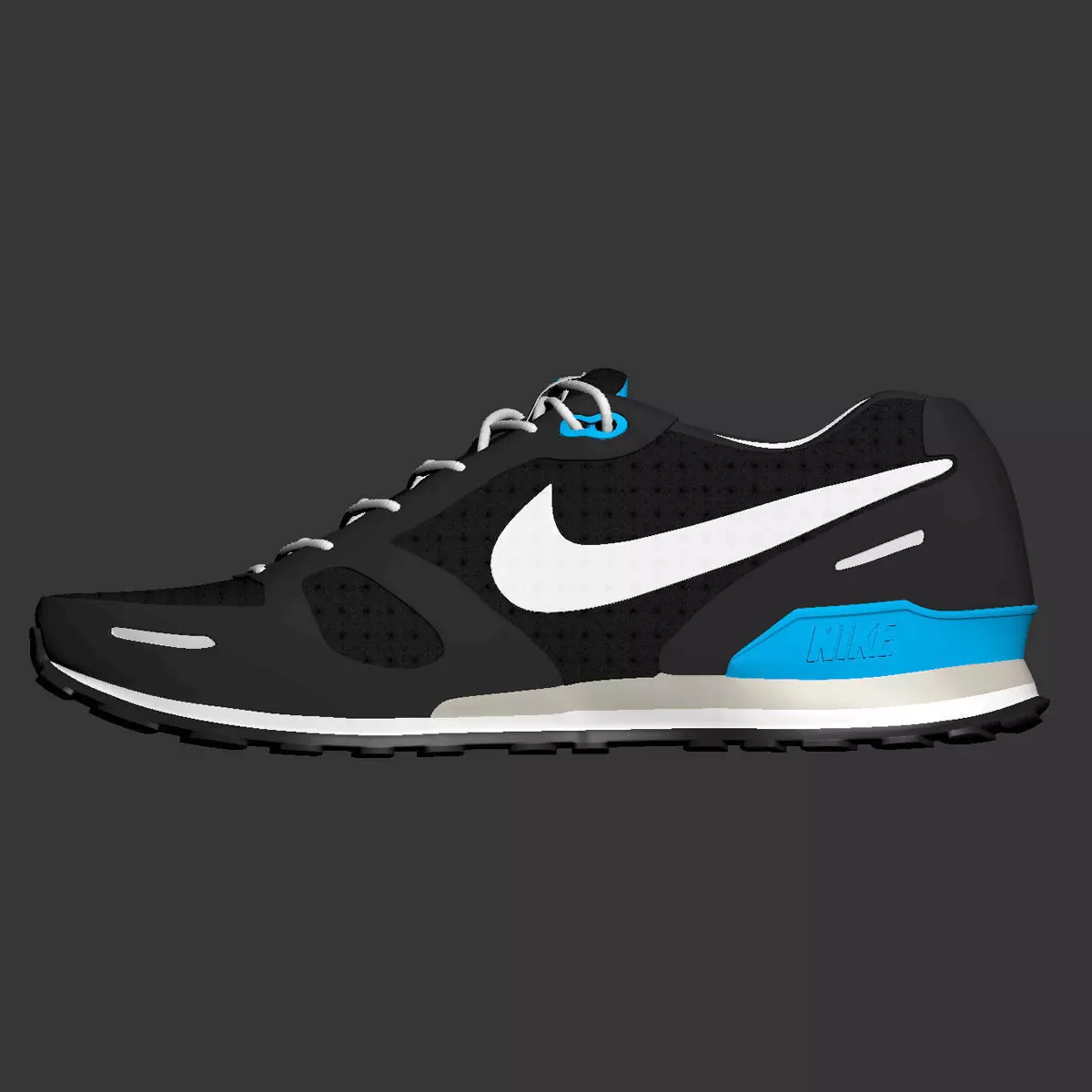 Shoes Nike Waffle Trainer 3D model_0
