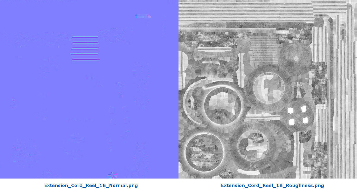 Extension Cord Reel 1B Low-poly 3D model_14