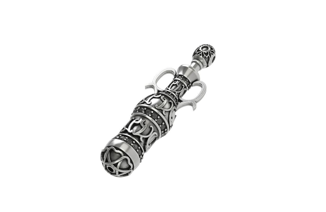 Bracelet end with stones and patterns of hookah 311 3D print model_6