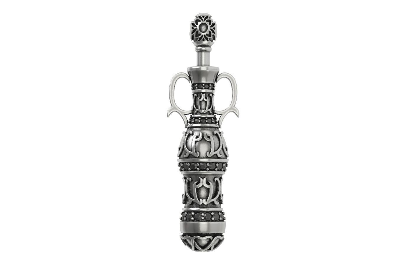 Bracelet end with stones and patterns of hookah 311 3D print model_7