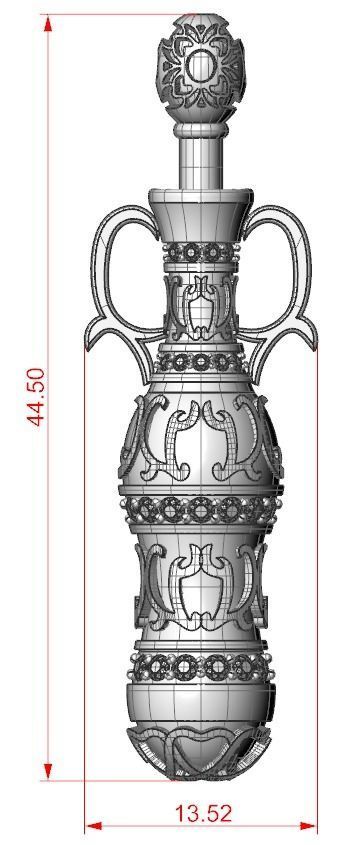 Bracelet end with stones and patterns of hookah 311 3D print model_12