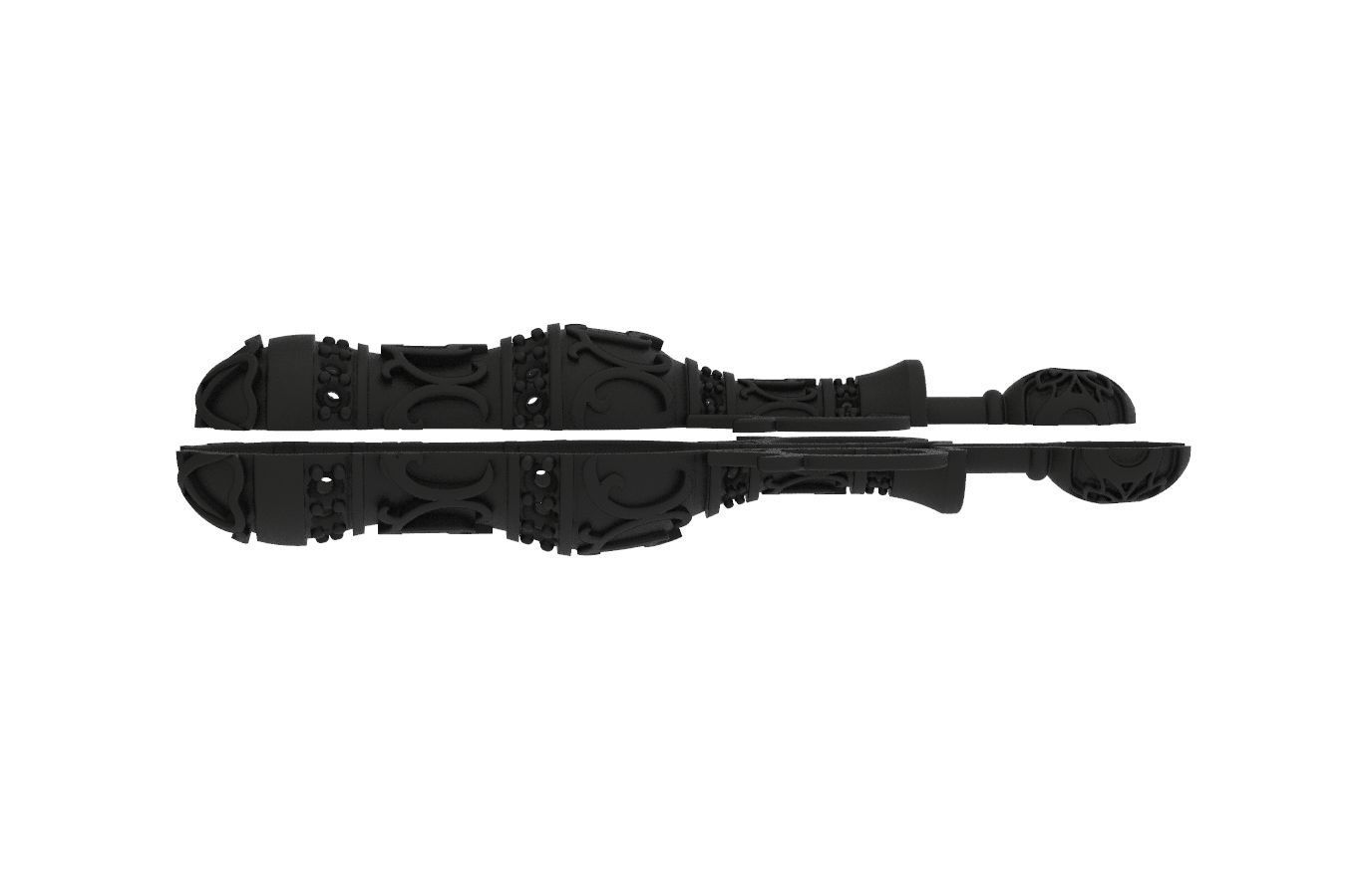 Bracelet end with stones and patterns of hookah 311 3D print model_10