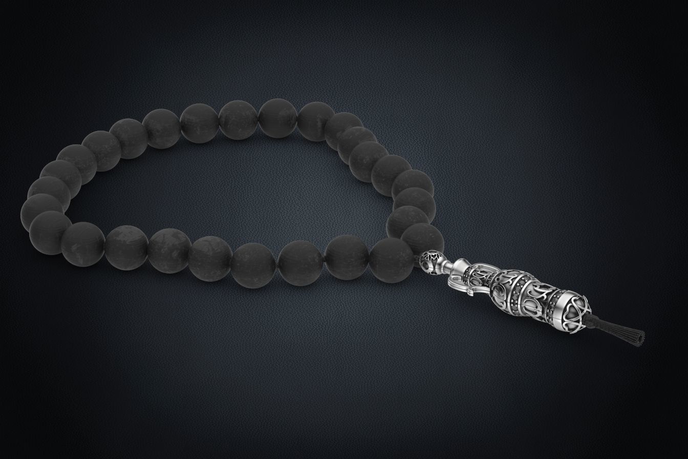 Bracelet end with stones and patterns of hookah 311 3D print model_2
