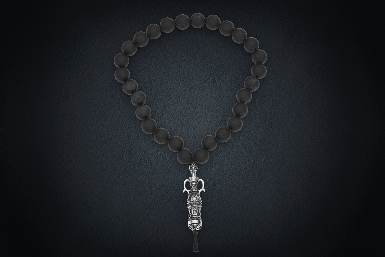 Bracelet end with stones and patterns of hookah 311 3D print model_1