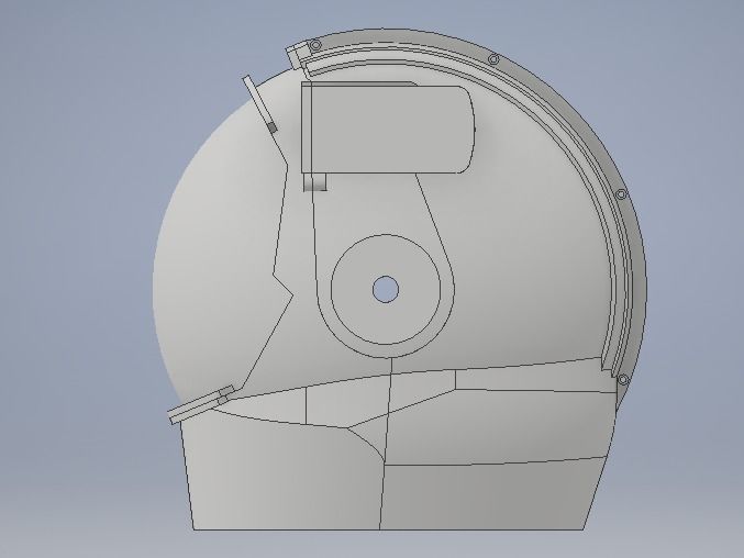 Astronaut helmet 3D print model_5