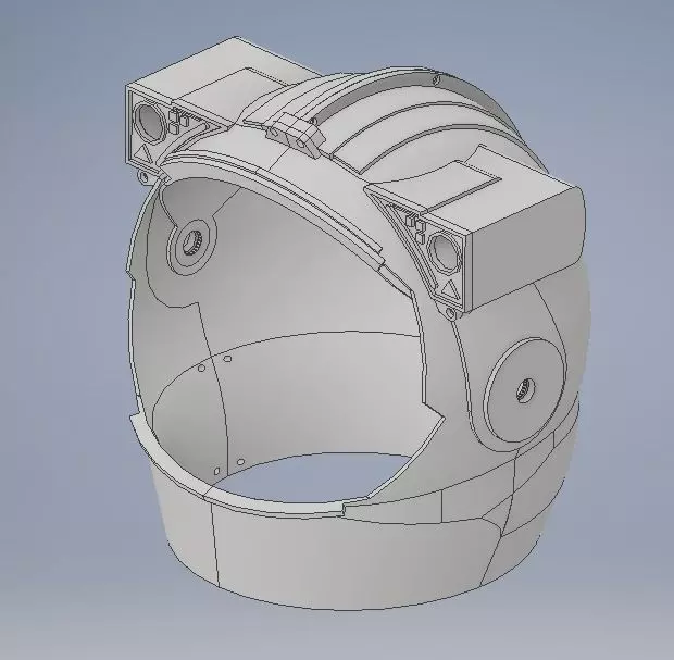 Astronaut helmet 3D print model_0