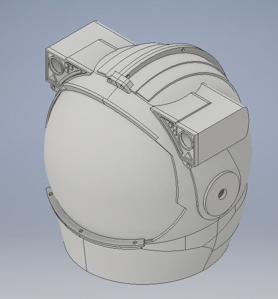 Astronaut helmet 3D print model_3