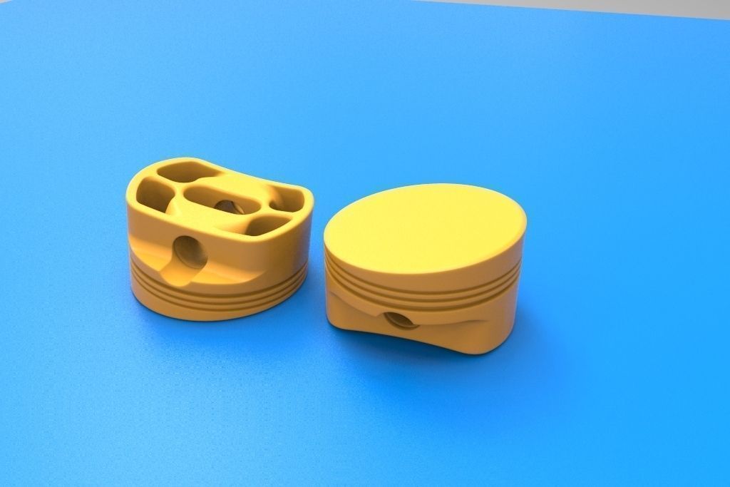 W16 Engine Piston Replica free 3D Model 3D printable .stl