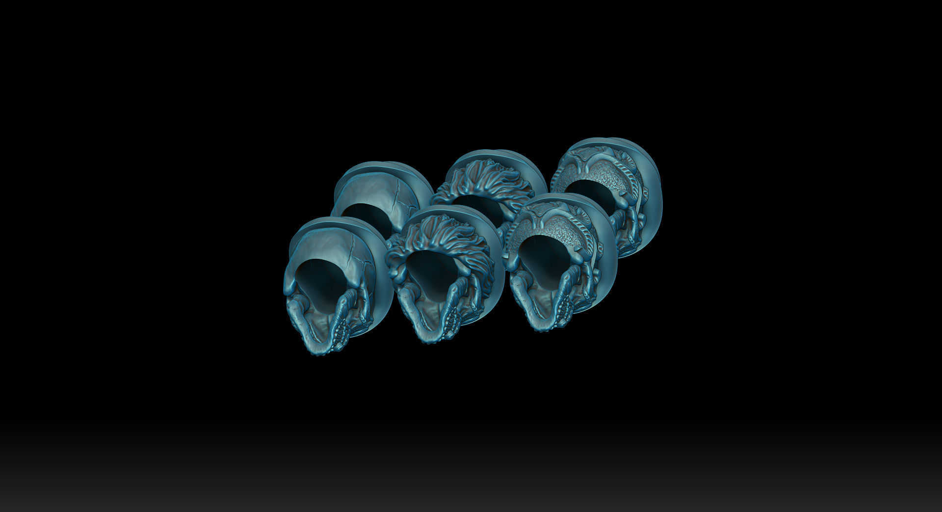 Skull beads with hat and poker cards 3d model for 3d printing 3D print model_13