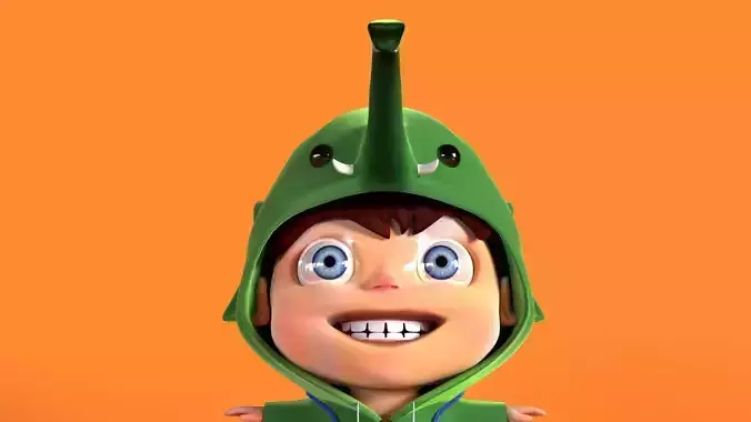 3D Stylized cute boy character 3D model
