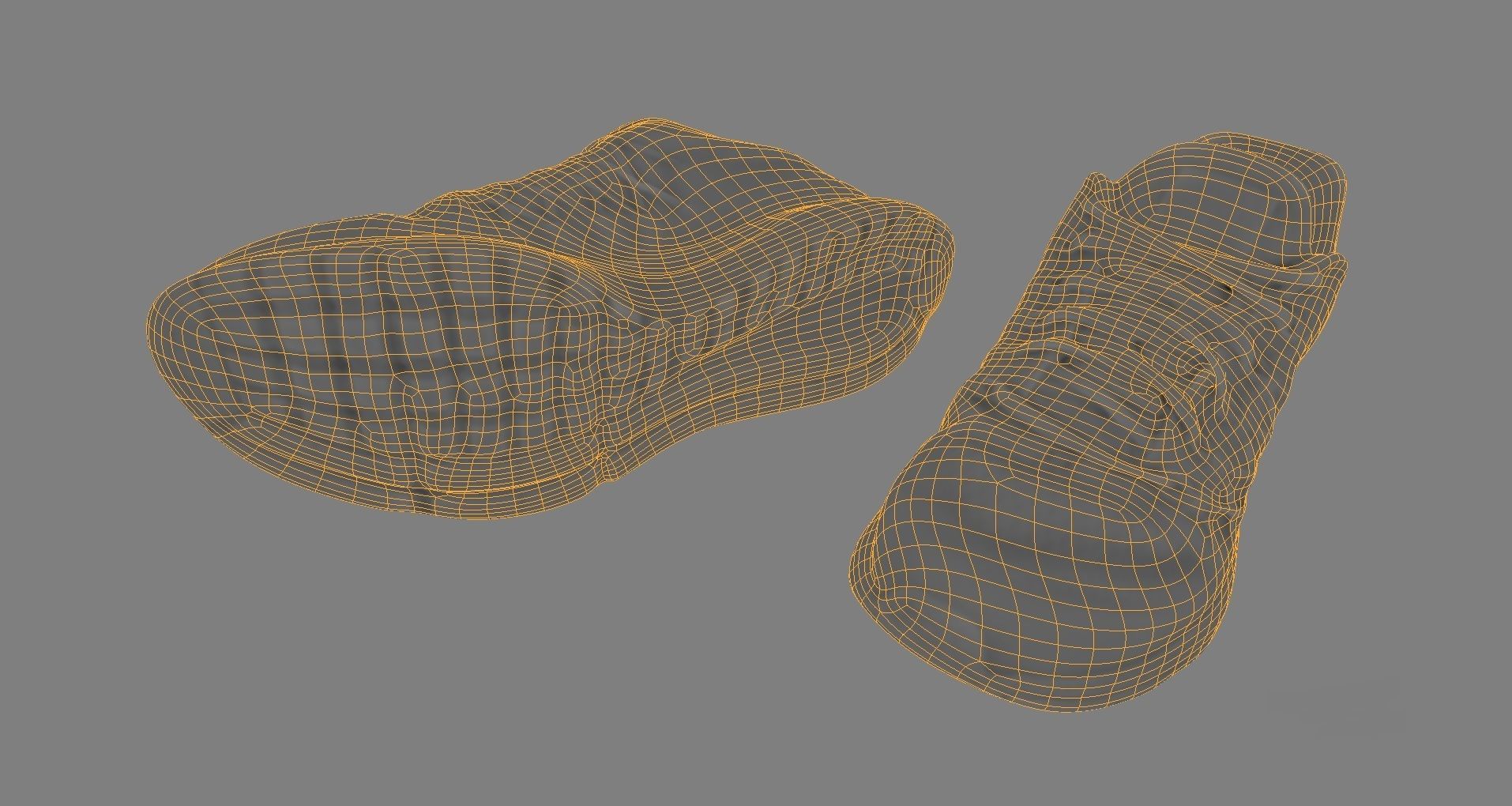 Pair of sport shoes Low-poly 3D model_5