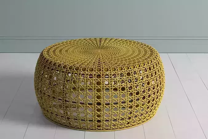 Rattan Round Ottoman