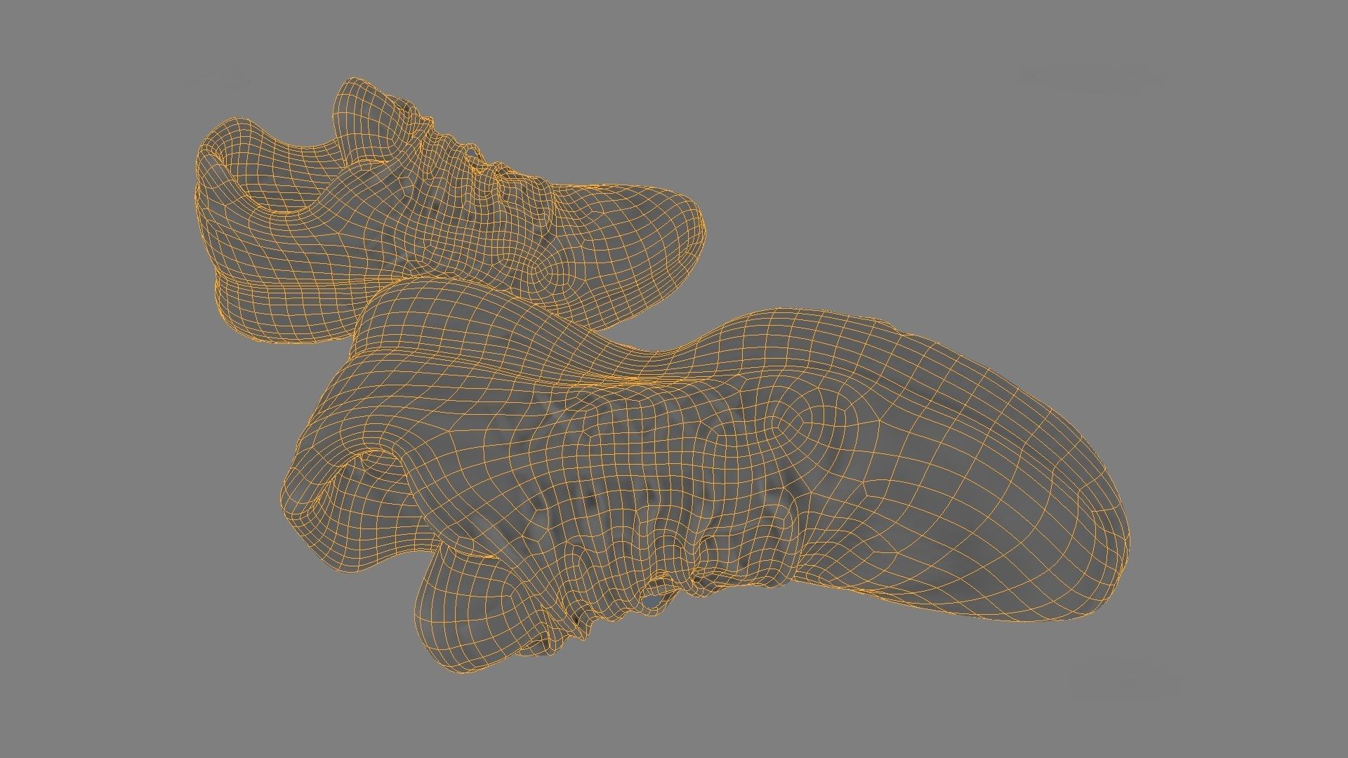 Low poly sneakers pair of running shoes Low-poly 3D model_4