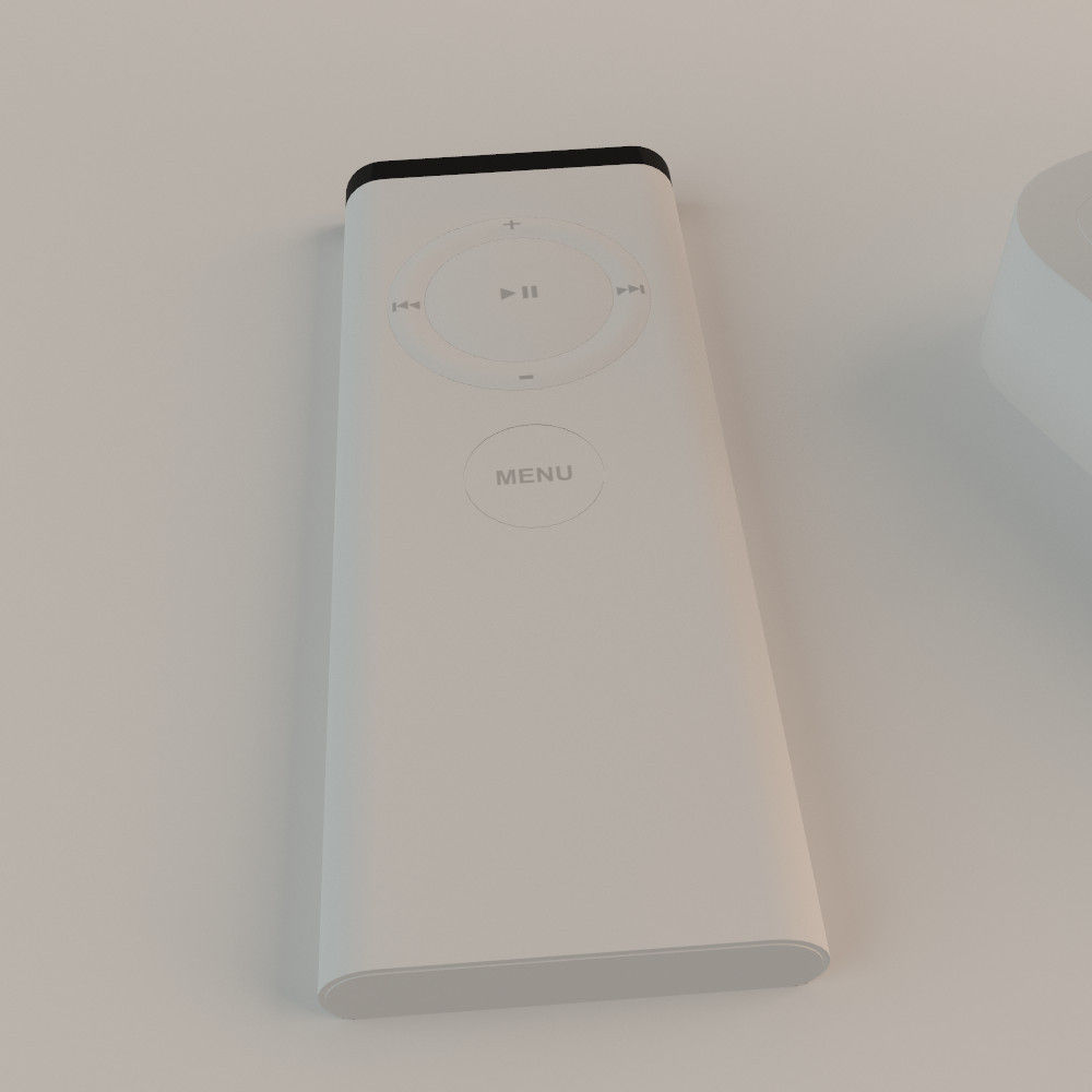 Ipod with remote and charger 3D model_1